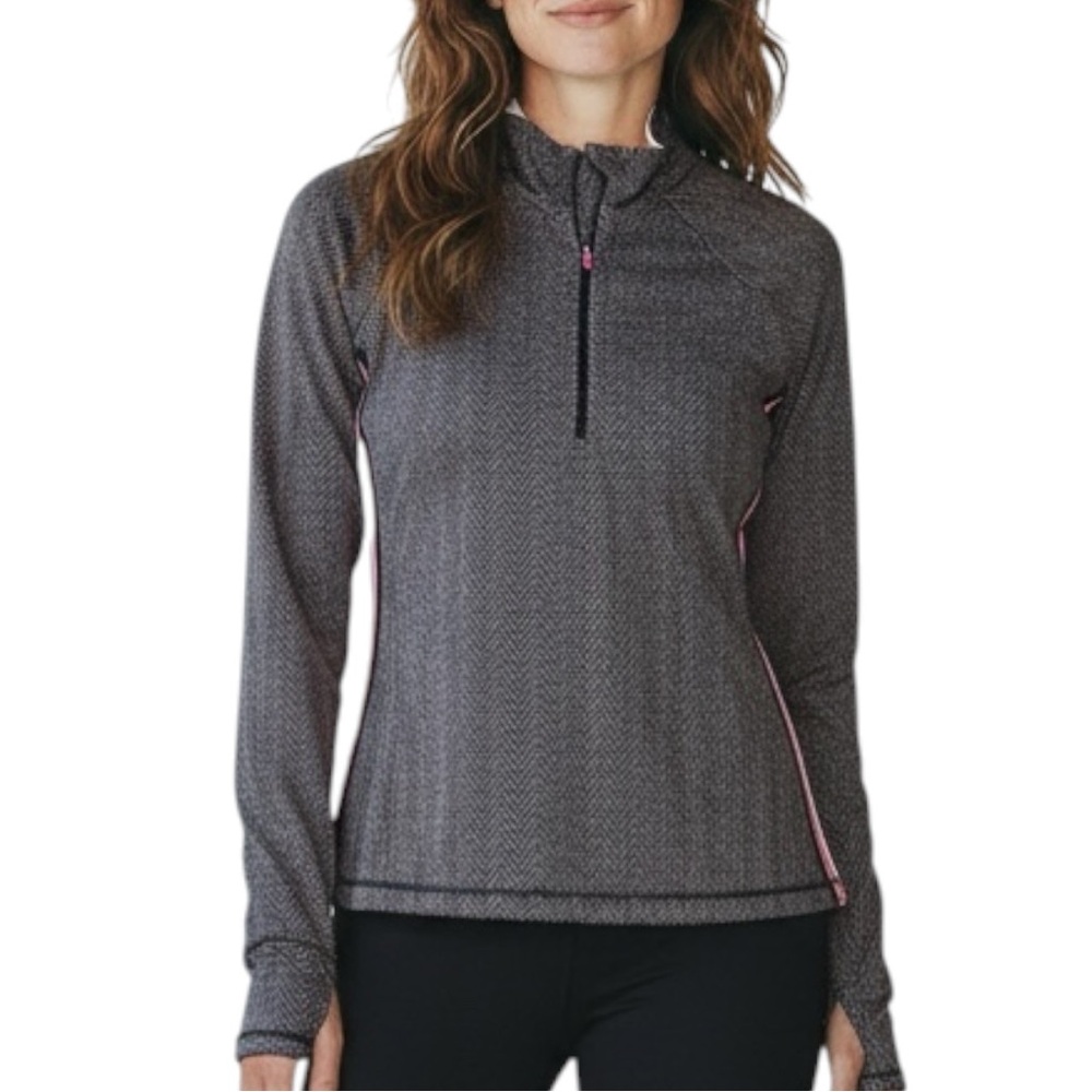 ATHLETA Herringbone 1/4 Zip Pullover Size XS